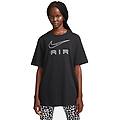 t-shirt logo air nero bianco donna l