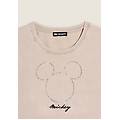 t-shirt cropped da donna con mickey mouse in strass crystal gray donna extra large