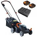 wg779e. 1 tagliaerba a batteria 2x20v/4ah taglio 34 cm