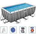 - set piscina rettangolare power steel 412x201x122 cm