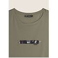 t-shirt donna in jersey viscosa con inserto animalier fallen rock donna extra small