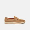 mocassini da uomo in suede beige