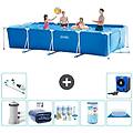 - piscina fuori terra rettangolo 450x220x84 cm blu include accessori coordinati a382