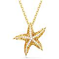 pendente idyllia crystal pearls stella marina tono dorato placcato color oro os