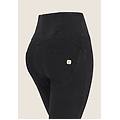 jeggings push up wr. up curvy vita alta con zip gamba skinny jeans nero-cuciture in tono donna