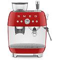 cafetera manual egf03rdeu 2 4 l 20 bar con molinillo integrato e doppia caldaia rossa
