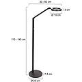 piantana led ringlux nera metallo regolabile