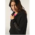 felpa donna con cappuccio fantasia paisley e chiusura zip black-allover paisley black donna small