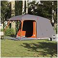 - tenda da campeggio con portico 5 persone grigio e arancione