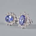 orecchini lobo jasmine oro bianco tanzanite diamante collezione jasmine oro bianco