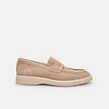 mocassini in suede da uomo beige