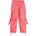 pantaloni cargo da donna in tessuto popeline tinto capo