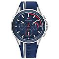 - orologio analogico multifunzione al quarzo da uomo con cinturino in silicone blu 1791859