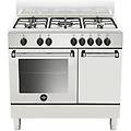amn9p5ebv24 cucina a gas con forno elettrico multifunzione 5 fuochi classe a 90x60 bianco