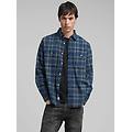 camicia in twill di cotone check