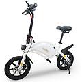 bicicletta elettrica ebike 140 bianca 250w 14'' 25km/h max bluetooth led