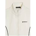 felpa slim collo alto con zip e bordature a contrasto bianco donna small