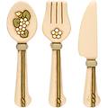 set 3 posate in ceramica da parete grande