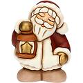 babbo natale con lanterna in ceramica piccolo