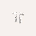 orecchini pendenti crystal gold oro bianco cristallo collezione crystal gold oro bianco