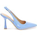 décolleté slingback donna celesti in vernice tacco 7 5 cm