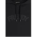 felpa donna con cappuccio stampa paislely e logo con borchie nero donna medium
