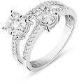 anello fantasia petali oro bianco diamante collezione petali misura 58 oro bianco