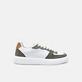 sneaker in pelle da uomo bianco-verde