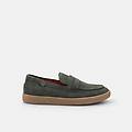 mocassini in suede da uomo verde
