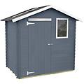 alce livia 198x130 grigio casetta da giardino in legno con finestra frontale 198x130x205 cm