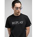 t-shirt con lettering sfocato