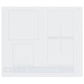 piano cottura induzione 4 zone l 59 cm bianco