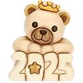 teddy buon anno 2025 in ceramica