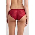 slip in pizzo vita bassa donna rosso taglia 3