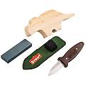 Scout Happy People Coltello Da Intaglio Junior 13 5 Cm Marrone Verde 4 Pezzi