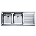 lavello 2 vasche (116x50cm) lll 621 logica line inox decor 101 0086 271