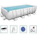 - set piscina rettangolare power steel 549x274x122 cm
