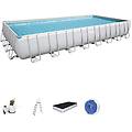 piscina fuori terra tubolare power steel frame grigio l int 9. 27 x 4. 54 m
