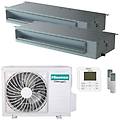 condizionatore canalizzabile adt dual split 12000+12000 btu inverter a++ unità esterna 6. 3