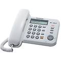 kx-ts580ex1 telefono a filo con display lcd id chiamante vivavoce e rubrica bianco