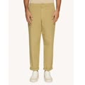 pantaloni zyan carrot in popeline di seta e cotone