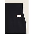 pantalone in maglia tricot rasata con gamba larga nero donna small