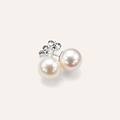 orecchini lobo gabrielle oro bianco perla d'acqua dolce collezione gabrielle oro bianco
