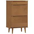 - scarpiera molde marrone 59 5x35x103cm in legno massello di pino