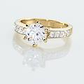 anello golden dream placcato oro giallo cubic zirconia collezione golden dream misura 56 giallo