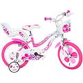 bicicletta bambina 14 flappy 4-6 anni bianco