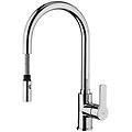 miscelatore per lavello monocomando con doccetta estraibile serie red red285cr cromato ottone