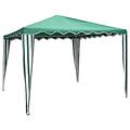 - gazebo in acciaio con top di copertura verde 3 x 3 metri