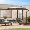 ombrellone rotondo offset. 350cm. grigio