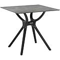 tavolo faro 80x80x74 cm (lxlxh) piano tavolo cemento struttura nero quadrata